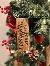 Old Rip Van Winkle Bourbon Barrel Stave Ornaments Gift For Bourbon Lover