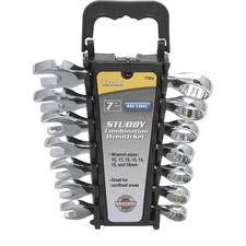 7-piece 12-point Metric Stubby Combination Wrench Set 17374