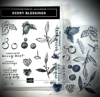 Stampin' Up! Berry Blessings Photopolymer Stamp Set Sale-a-Bration 155276 New