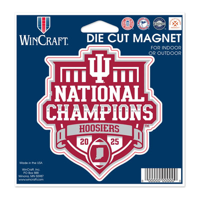 2025 2026 CFP NCAA National Champions Indiana Hoosiers Cut Magnet 4.5 x 6