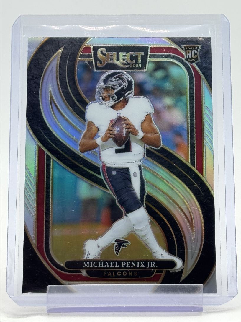 MICHAEL PENIX JR. 2024 SELECT PREMIER LEVEL ROOKIE SILVER PRIZM A RC Q3915