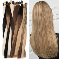 50G-200G THICK 100 Remy Human Hair Extensions Nano Ring Micro Loop Beads Tip US