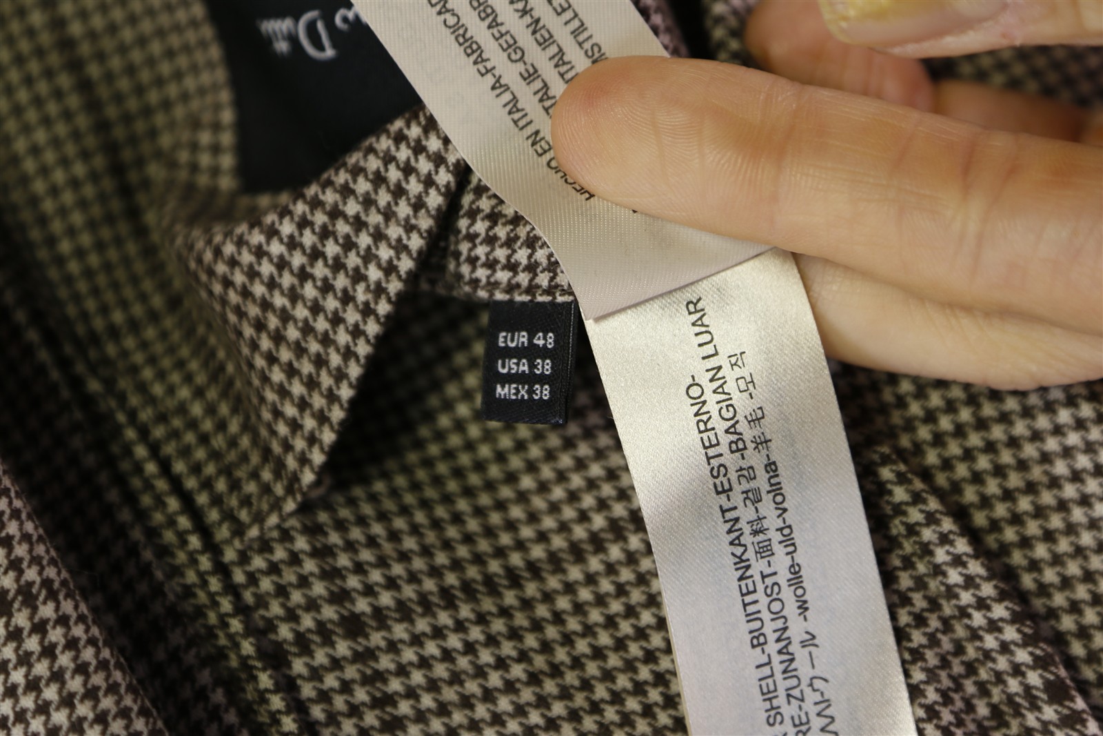 Massimo Dutti Brown Windowpane Unstructured Patch… - image 11