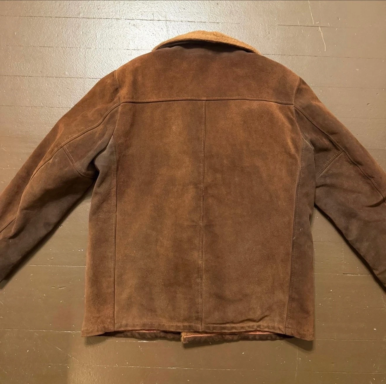 Vintage 50s 60s Leather Suede Barn Stormer Mackinaw Western Jacket - Mens Size M image 4