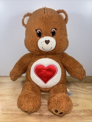 Build A Bear Workshop Care Bear Tender Heart Plush 18'' Tan Embroidered BAB 