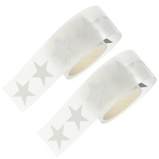  2 Rolls Reflective Film Star Heat Transfer Vinyl Material for Clothing