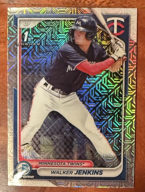 Walker Jenkins 2024 1st Bowman Chrome MOJO REFRACTOR Rookie Card (RC) - Twins
