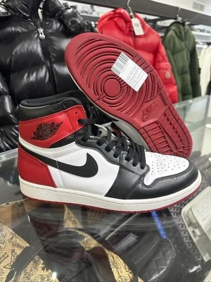 Used Jordan 1 Retro High OG Black Toe (2016) QOW5TI7IZFZV Size 10 NB SHIPS FAST