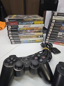 Sony PlayStation 2 PS2 Fat Console Bundle w/ 29 Games Network Adaptor SCPH-30001