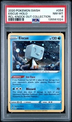 Eiscue Holo #054 PSA 8 • 2020 Pokemon Knock Out Collection Near