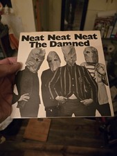 The Damned Neat Neat Neat Uk 77 Press Punk 45 Delga Flip Back Glossy Cover...