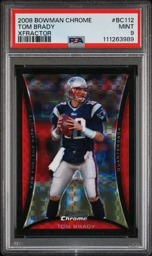 2008 Bowman Chrome Tom Brady Xfractor /250 PSA 9 POP 13 Only ONE 1 HIGHER RARE!!
