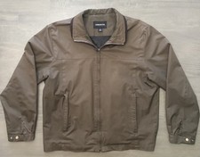 London Fog Coat Mens Green Full Zip Up Collared Wind Jacket MEDUIM Free Shipping