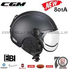 Casco Jet CGM per Bici Monopattini E-Bike Skate Sci 801A EBI New Mono Nero Op...