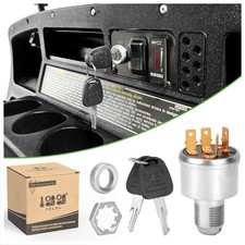 10L0L Golf Cart Ignition Switch for EZGO TXT, Medalist, Marathon, silver