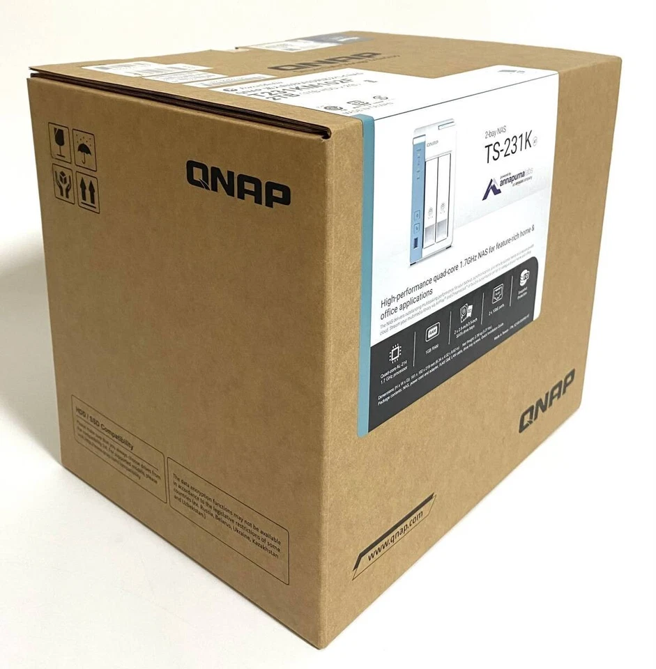 QNAP 2-BAY NAS TS-231K 2TB (1TB x 2) T231KM102F New unopened - Image 2 of 4