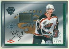 2003-04 Pacific Luxury Suite SP Rookie Auto BRENT BURNS RC /299 Game Used Puck