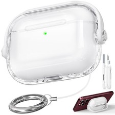 Women for Airpods Pro 3 Case with Safety 3 2025 , AA-Clear White
