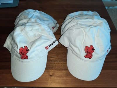 20 Würth Base Caps  Baseball Caps  Mützen verstellbar Einheitsgröße weiß-rot NEU