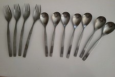 11 Pc OXFORD HALL BELLPORT Stainless Flatware Korea Spoons & Forks 