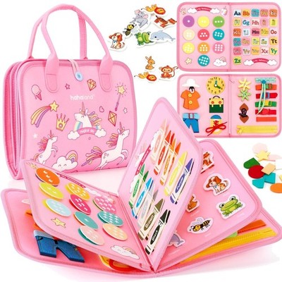 Hahaland Activity Board Montessori Spielzeug 7 in 1 Lernspielzeug Reise 1 stk