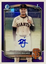 2025 Bowman Chrome Djean Macares 1st True Purple Refractor Auto #116/250 #CPA-DM