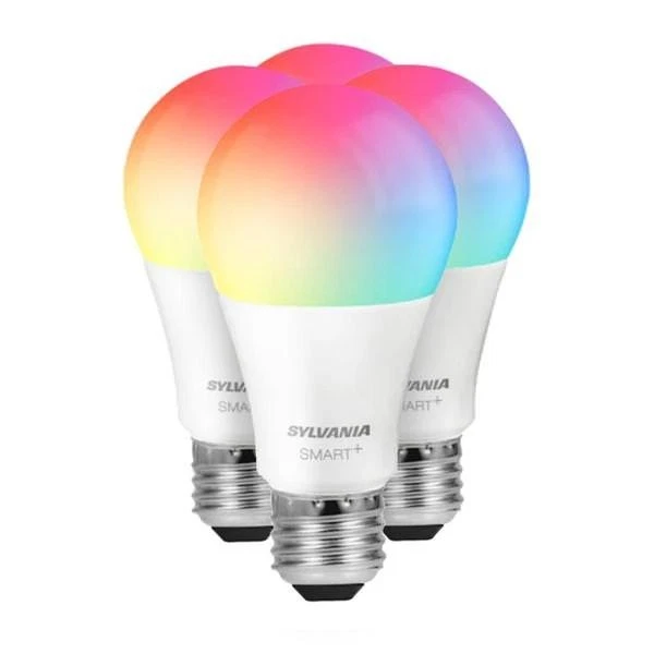 Sylvania Smart WiFi LED Bulb 9W Multi Color E26 4-Pack Alexa/Google Bluetooth - Image 2 of 4
