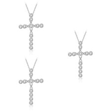 3 Pieces Necklace Pendant Necklaces for Women Cross Neckalce