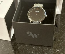 Nine West Asher Watch # NWW1621MF,  Stainless Steel Mesh Band Black Face Unisex