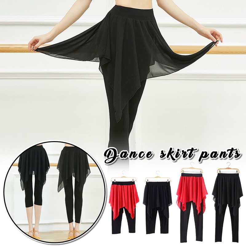 Pantalón de baile Pantalones de baile latino Para mujer Pantalones de baile Pantalones de práctica del vientre Falda