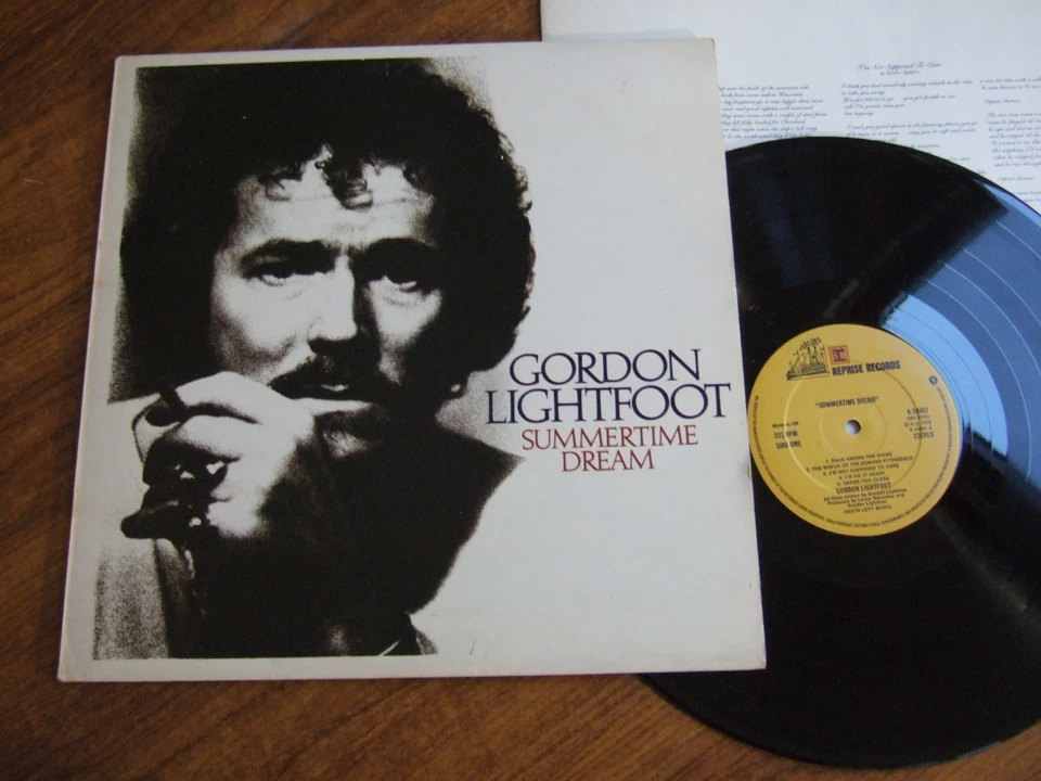GORDON LIGHTFOOT - SUMMERTIME DREAM - UK LP REPRISE  K 54067 + LYRIC INNER  EX+ - Image 4 of 4