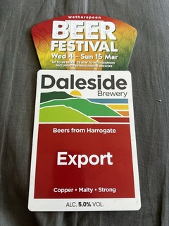 Daleside Brewery Export Beer Clip(Wetherspoons Beer Festival)