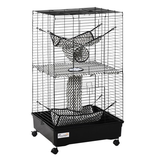 Small Animal Habitat Pet Play House for Ferret w/ Wheels Hammocks Tunnels - Afbeelding 3 van 11