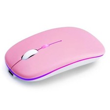 Wireless Bluetooth Mouse Rechargeable Long Lasting Dual Mode - BT 5.2  Pink