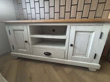 Shabby Chic Pine Low Cupboard Sideboard TV Stand Unit