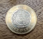 Diez Pesos 2024 Mexico Coin - Mexican 10 Peso Bimetallic Piedra Del Sol Tonatiuh