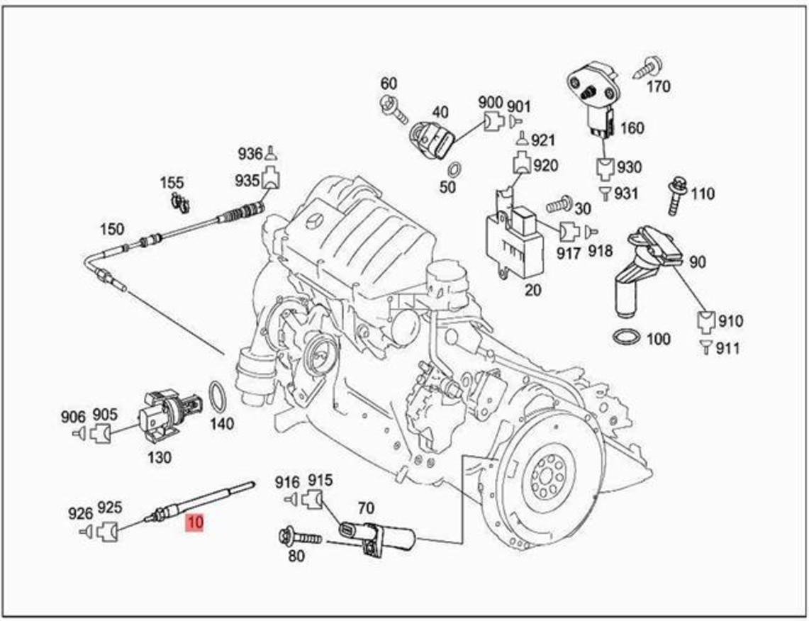 Genuine MERCEDES Glow plug 0011597101
