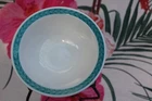 Pyrex Blue Grass Laurel Leaf Turquoise Serving  Bowl  8 3/4" Dia X 3" Tall 1960?