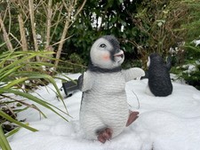Pinguin Lustige Figur Winterzeit Zoo Gartenfigur Höhe 22 cm