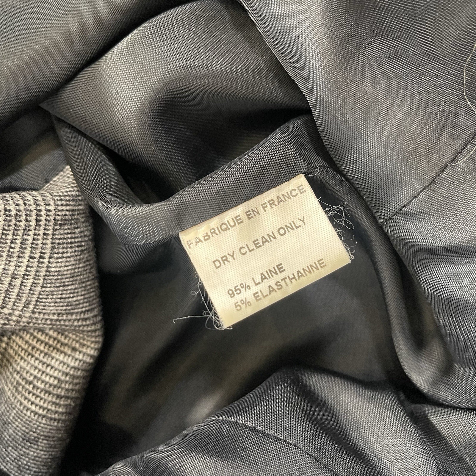 FLANNELS Grey Houndstooth Single Breasted Cropped… - image 8