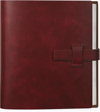 Photo Album 4X6 200 Photos, Thick Leather Cover Picture Album with 30 PCS Kraft