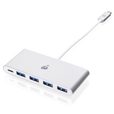 IOGEAR USB-C to 4 Port USB-A Hub with Power Delivery Pass-Thru