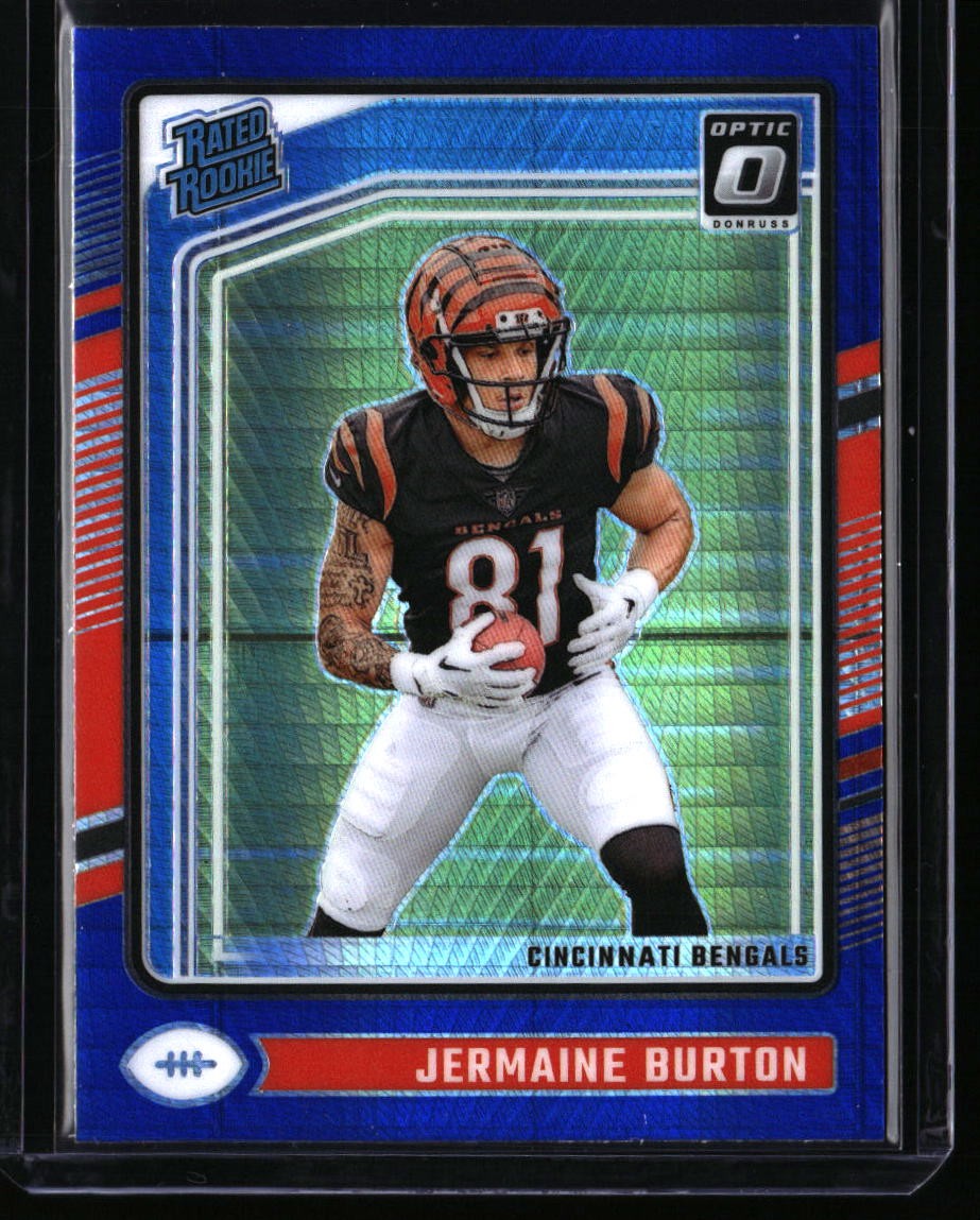 2024 Donruss Optic Jermaine Burton Blue Hyper Cincinnati Bengals #251