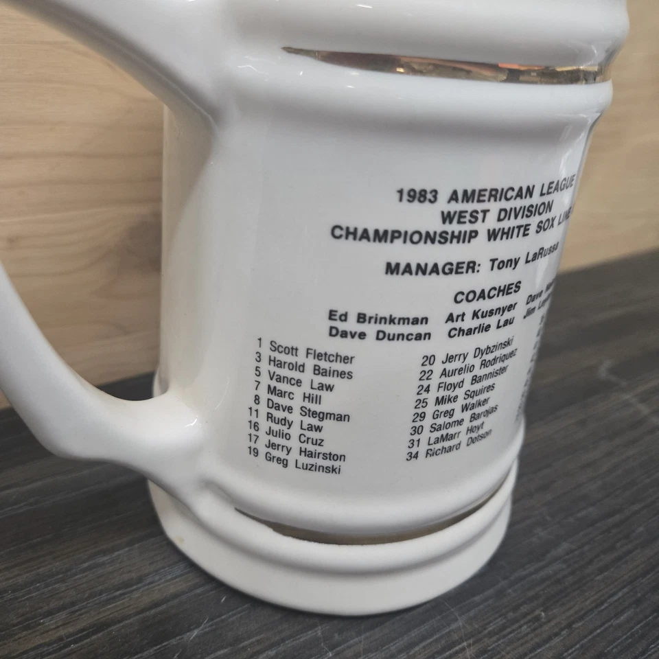 De colección Chicago White Sox Western Division Champions Stein con lista 1983 Foto 4 de 4