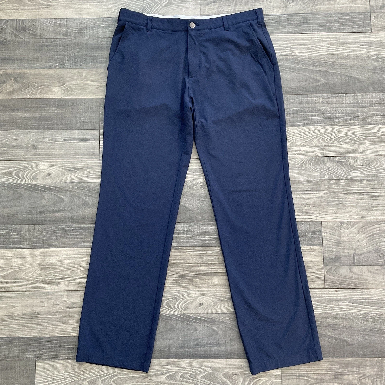 Adidas Golf Pants Men’s 34x34 Fits 35x32.5 Navy Blue Stretch Lightweight AF2715