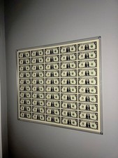 Acrylic Frame for Sheet of 50, $1 ONE DOLLAR BILLS FRAME AND HARDWARE ONLY