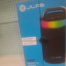 JLab - Epic Party Speaker with Bluetooth and RGB Lighting - Black