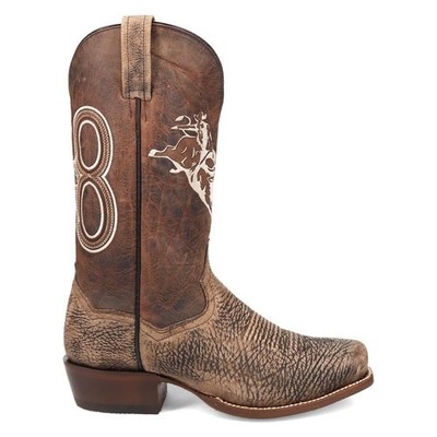 Dan Post Men's Mauney The Dirt Show Square Toe Pull On Casual Boots, Brown