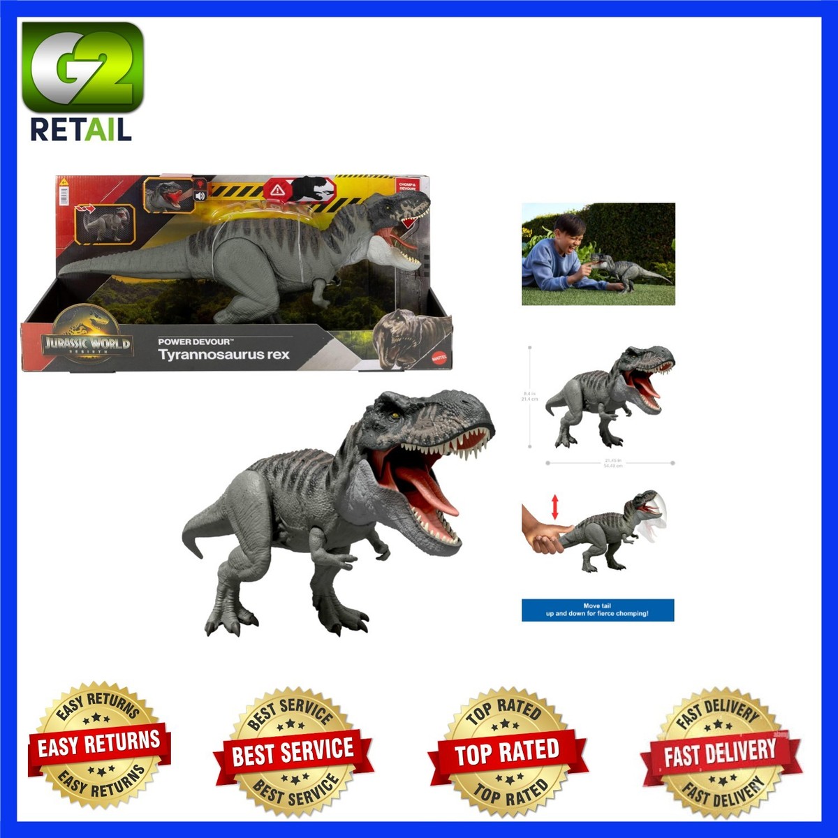 Mattel Jurassic World Rebirth Super Colossal Tyrannosaurus Rex
