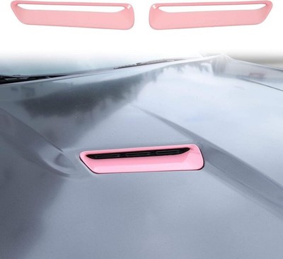 Hood Scoop Hood Vent Air Intake Hood Pink Trim for 2015-2026+ Dodge Challenger